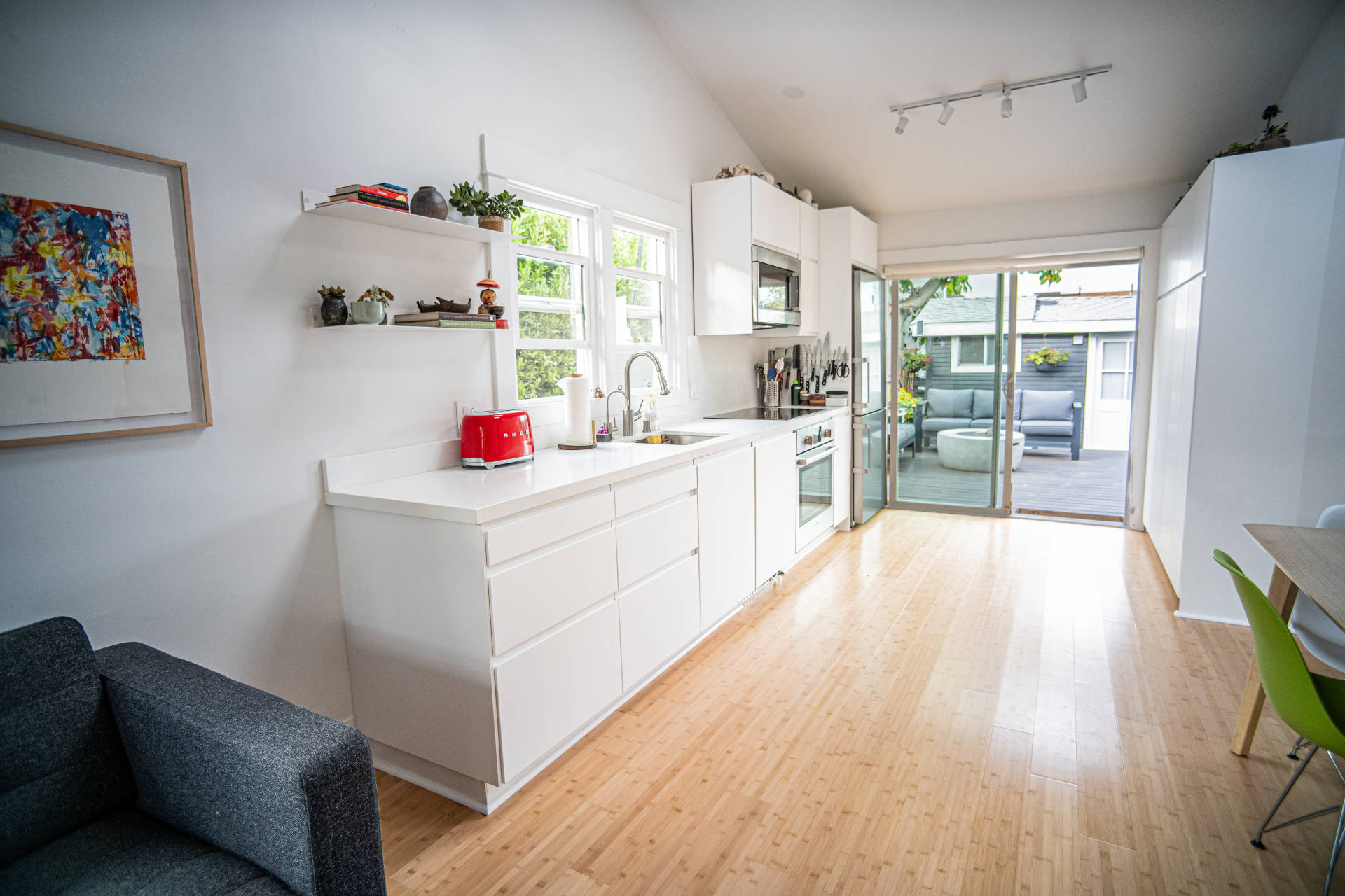 Kitchen facing back